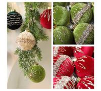 Addobbi Albero Floccato Palline di Natale Addobbi Set Completo Ornamenti