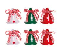 Addobbi Albero Natale Set 6 Campanelle Dots Decorazioni Natalizie Da Appendere