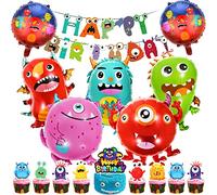 Addobbi Compleanno, Palloncini Compleanno Bambini con Buon Compleanno Banner, Kit Decorazioni Compleanno, Interessante Festa Compleanno Ragazzo Ragazza, per Theme Party Supplies