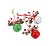 Addobbi Di Natale Ciondolo decorativo natalizio Interno della famiglia Vetrina del centro commerciale Albero di Natale piccolo 3-5 cm Piccola campana ferro Capodanno per la Corona(Random,4cm 1pc)
