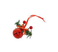 Addobbi Di Natale Ciondolo decorativo natalizio Interno della famiglia Vetrina del centro commerciale Albero di Natale piccolo 3-5 cm Piccola campana ferro Capodanno per la Corona(Red ribbon,3cm 3pcs)