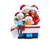 Addobbi l'albero di Natale Personalizzato con Nome Decorazioni Albero di Natale Ciondoli e Pendenti Natalizi 2024 2025 Regali di Natale (Famiglia 4 Persone)