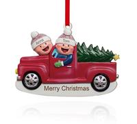 Addobbi Natalizi 2024 Personalizzati Decorazioni - Natale Ornamento in Legno per La Casa Albero Famiglia di 2-6 Persone Regali di Natale (Famiglia Di 2)