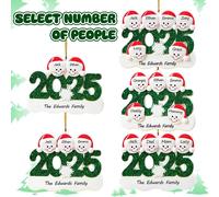 Addobbi natalizi 2025 personalizzati con nomi per famiglie di 2, 3, 4, 5, 6 Y1S8