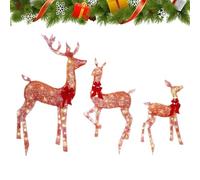 Addobbi Natalizi con Figure di Cervi,2D Acrilico a Tema Festivo | Addobbo Festivo Resistente alle Intemperie - Per la Tradizione delle Celebrazioni Festive con Allegria Festa e Divertimento