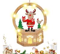 Addobbi Natalizi In Legno Per Albero Di Natale,Pendente Illuminato Natalizio - Addobbo Festivo A Pendente,Per Decoratori di Casa Soggiorno Camera da Ufficio Studio Porta d'Ingresso Ghirlanda Finestra