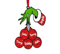 Addobbi Natalizi per La Casa 2024 Personalizzati Addobbi Natalizi per Albero in Legno Famiglia di 2-7 Persone Regali Natale 2024 (6 nomi)