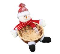 Addobbi Natalizi Per la Casa Interno 1PC Cesto portaoggetti per caramelle natalizie Babbo Natale pupazzo di neve Ciotola caramelle Cestino Decorazione natalizia Snack Decorazione la tavola natalizia