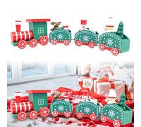 Addobbi Natalizi Per la Casa Ornamento decorativo da tavolo a tema natalizio a forma di per la tavola festiva con locomotiva e carrozze in miniatura