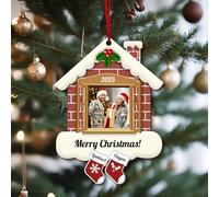 Addobbi natalizi personalizzate per la famiglia con foto, decorazioni personalizzate per calze natalizie con 8 nomi, decorazioni da appendere all'albero di Natale per la famiglia e gli amici