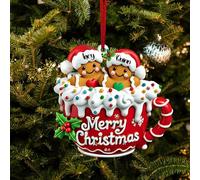 Addobbi natalizi personalizzati, Ornamento per biscotti con nome personalizzato per la famiglia, Adatto a famiglie di 2/3/4/5 persone, Decorazioni o regali per l'albero di Natale