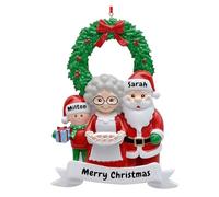 Addobbi Natalizi Personalizzati per la Famiglia con Nomi 2024, Famiglia di 2/3/4/5/6/7/8, Ciondolo Personalizzato per la Famiglia per Decorazioni dell'albero di Natale, Addobbi Natalizi da Appendere