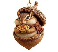 Addobbi per Albero con Animali Decorazione 2D In Acrilico Con Design A Noce | Ornamento Da Albero Di Natale per Casa Festività Inverno Finestra Famiglia Bambini Adulti Abita C