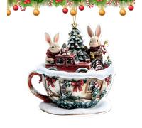 Addobbi per Albero di Natale - Decorazioni Natalizie Albero 2D | Decorazione Stagionale per Interno Auto Porta Zaino Libreria Comodino Finestra Borsa