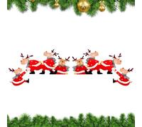 Addobbi Per Porte Da Appendere,Ornamento Di Penguin, Babbo Natale E Alce | 2 Pezzi Addobbi Porta Natale Legno Per Camera | Per Casa Party Bagno Matrimonio Vacanza Lavoro Scuola