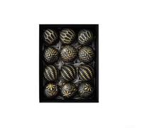 Addobbi Plastica Infrangibile 8cm 12 Addobbi Plastica Infrangibile(C) | classici curati, per oro per antico per verde nero , profondità elegante, display festivo ricco