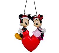 Addobbo 3D per albero di Natale Disney Topolino e Minnie innamorati sul cuore