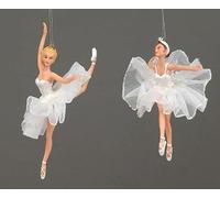 Addobbo Albero Di Natale Ballerina Con Tutù Bianco Con Brillantini 18cm Prodotto Assortito - Varzi il Natale dal 1956