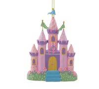 Addobbo Albero Di Natale Castello Principesse In Resina 10cm