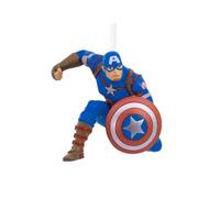 Addobbo Albero Di Natale Per Fan Di Capitan America - Decorazione In Resina Con Scudo A Stelle E Strisce Ornamento Supereroe 8cm