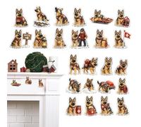 Addobbo Countdown Natale 2026 2D 24 Giorni Statuine Divertenti Cane | Calendario Di Natale 2026 Da Collezione Per Bambini Ragazzi Ragazze Famiglia Casa Ufficio Casale Parete Finestra Festa