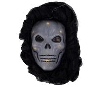 Addobbo Fantasma Esterno Occhi LED Luminosi Con Suono Spettrale A Batteria | Ornamento A Teschio Luminoso E Spaventoso Per Esterno Giardino Cortile Prato Casa Porta Casa Stregata Festa