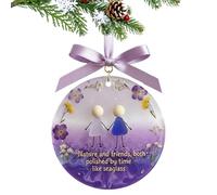 Addobbo Natalizio Amicizia | Accessorio Natalizio in Acrilico 2D | Pendente 'Amicizia in Acrilico per le Feste - Dla Urodzin Przyjęcia Domu Salonu Ogrodu Wewnątrz Na Zewnątrz Szkoły