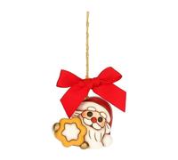 THUN, Addobbo Natalizio Babbo Natale con Stella in Ceramica di Alta Qualità, Versione Piccola, Collezione Natale, Addobbo Natalizio da Collezione, Idea Regalo per Natale, 5,9 x 3,6 x 4,6 cm