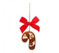 THUN - Addobbo natalizio bastoncino di zucchero in ceramica, piccolo - Thunland - 4,3x5,5x1,6 cm