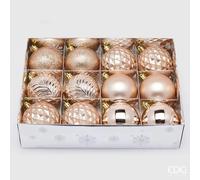 EDG Enzo De Gasperi Addobbo Natale Palla Decomix D 10 Cm Cf 12 Pz Rose Gold