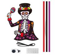 Addobbo Scheletro Giorno Dei Morti Ornamento Scheletro Riutilizzabile Con | Decorazioni Da Interno Halloween Per Case Porte Giardini Fattorie Scuole Uffici Feste Autunno Famiglie
