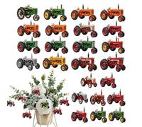 Addobbo Trattore Agricolo Avvento 24 Pezzi 2D Acrilico Vintage da | Calendario Countdown di Natale per Bambini Per Feste Compleanno Uffici Auto Casa Stanza Aula Scuola Appartamento