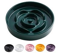 Addogyy Ciotola per cani verde da 22 cm, in ceramica, per razze medie e grandi, cibo per cani ad alimentazione lenta e acqua, pesante, ciotola per cuccioli per mangiatori veloci, ciotola puzzle per