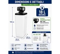Addolcitore Acqua 18 Litri Volumetrico BNT 165F Anticalcare Casa Automatico