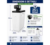 Addolcitore Acqua 25 Litri Volumetrico BNT 165F Anticalcare Casa Automatico
