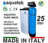 Addolcitore Acqua Automatico Aquatek Wave 25 LT Doppio Corpo Anticalcare Resina