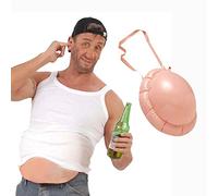 Net Toys- Addome Gonfiabile Color Carne Pancia da Bevitore di Birra per Scherzi e Costumi Divertenti, Rosa, 8543G