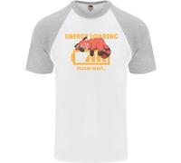 Addormentato Fox Energia Divertente Pigro Anti-social DA UOMO S/S Baseball