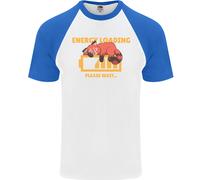 Addormentato Fox Energia Divertente Pigro Anti-social DA UOMO S/S Baseball