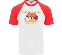 Addormentato Fox Energia Divertente Pigro Anti-social DA UOMO S/S Baseball