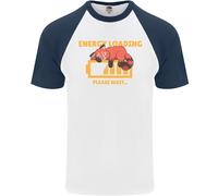 Addormentato Fox Energia Divertente Pigro Anti-social DA UOMO S/S Baseball