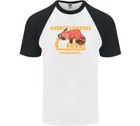 Addormentato Fox Energia Divertente Pigro Anti-social DA UOMO S/S Baseball