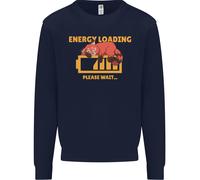 Addormentato Fox Energia Divertente Pigro Anti-social Uomo Felpa Maglione