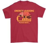 Addormentato Fox Energia Divertente Pigro Anti-social Uomo T-Shirt 100% Cotone