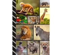Address and Password Book Combo: Hardcover / Large Print / Discreet / Log Home - Email Addresses - Phone Numbers / Track Birthdays / Web Login Keeper ... / Jungle Zoo Safari Animal Lover Theme Cover