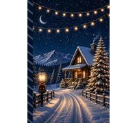 Address and Password Book Combo: Large Print | Discreet | Log Emails - Addresses - Phone Numbers - Birthdays - Web Login | Small Contact Keeper | Great Gift For Seniors | Cozy Christmas Cottage Cover