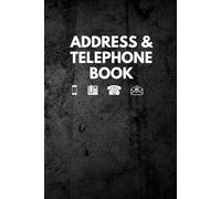 Address and Telephone Book 6x9 inc. format. Alphabetical Telephone book by Letter Sorted from A to Z, E-mail Contact, Passwords keeper.