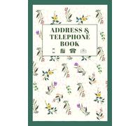Address and Telephone Book 6x9 inc. format. Alphabetical Telephone Diary by Letter Sorted from A to Z, E-mail Contact Address Book.