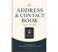 Address & Contact Book for Home: Personal Organizer for Names, Addresses, Phone Numbers and Emails