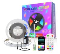 Addressable LED Strip Kit COB RGB SPI 5 m 24 V WS2811 IC ogni 10 cm controllabile app Bluetooth + telecomando RF ad alta luminosità CRI90 sottile 8 mm striscia LED per illuminazione interna TV cucina